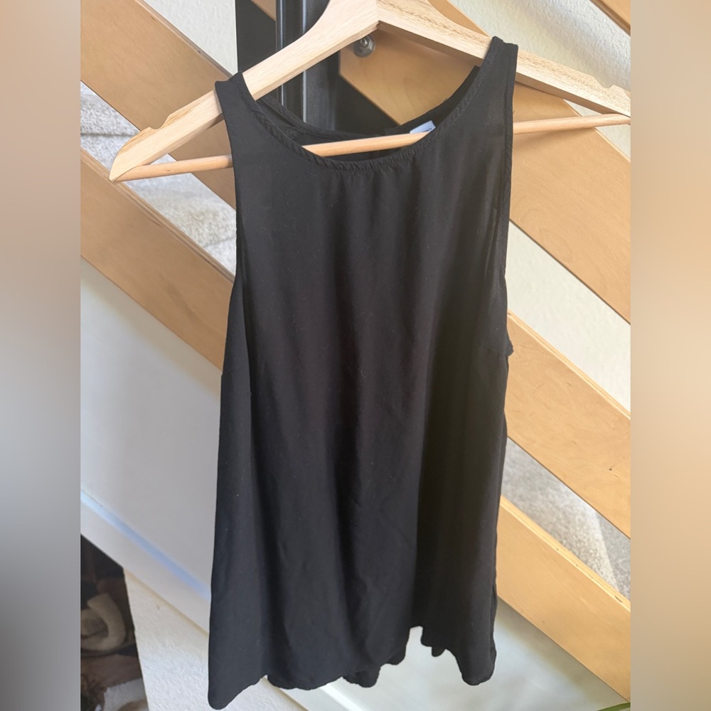 Black High Neck Tank